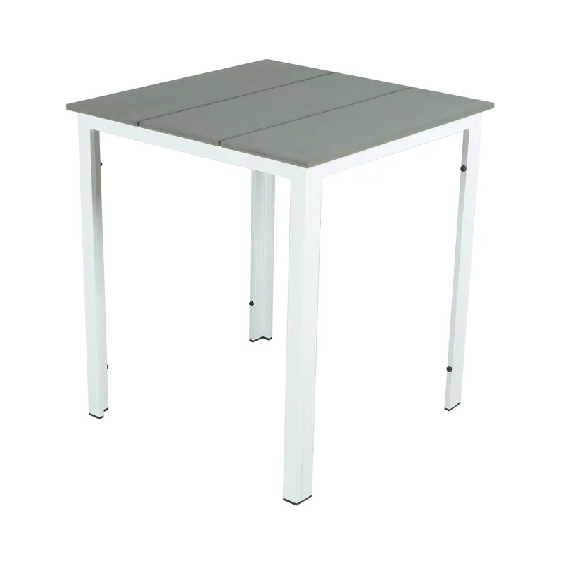 Tunis Cafebord utomhus 70x70 cm i metall/plast - Grå/Vit - Utemöbler - Balkong - Balkongmöbler - Balkongbord