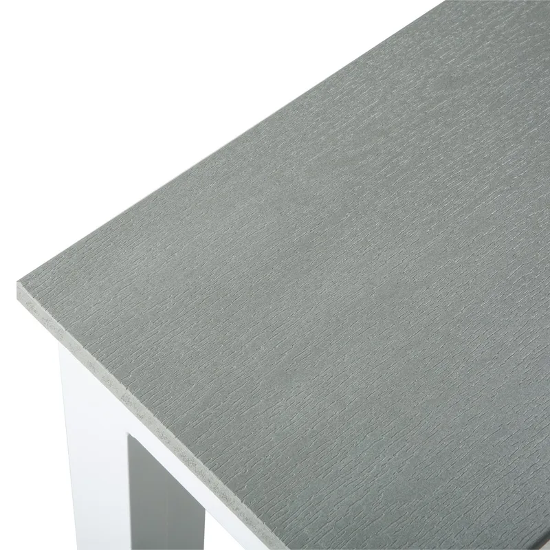 Tunis Cafebord utomhus 70x70 cm i metall/plast - Grå/Vit - Utemöbler - Balkong - Balkongmöbler - Balkongbord