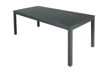 Tunis Rektangulärt Stort Förlängningsbart Matbord utomhus 205/305x90 cm i metall plast - Svart - Utemöbler - Utebord & trädgårdsbord - Matbord utomhus