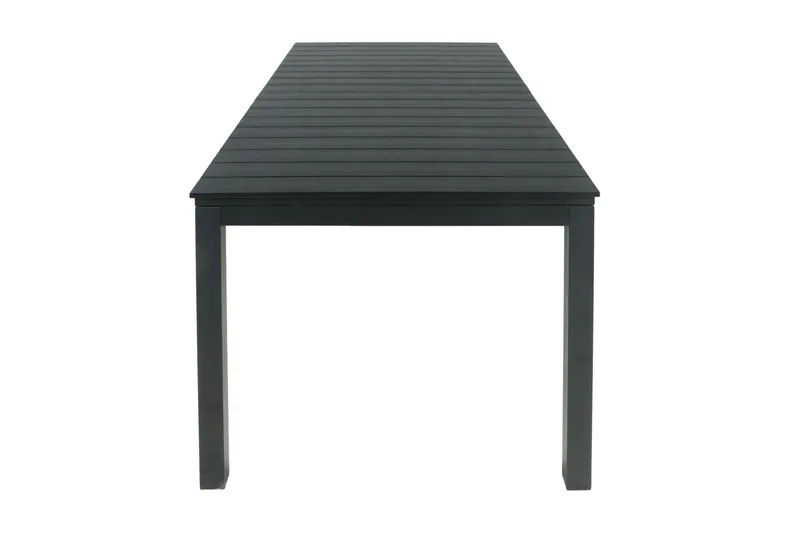 Tunis Rektangulärt Stort Förlängningsbart Matbord utomhus 205/305x90 cm i metall plast - Svart - Utemöbler - Utebord & trädgårdsbord - Matbord utomhus