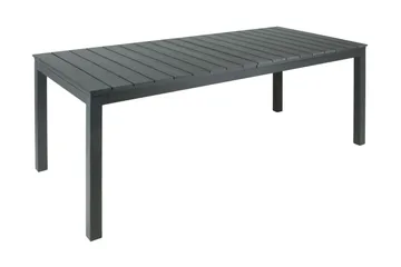 Tunis Rektangulärt Stort Förlängningsbart Matbord utomhus 205/305x90 cm i metall plast - Svart - Utemöbler - Utebord & trädgårdsbord - Matbord utomhus