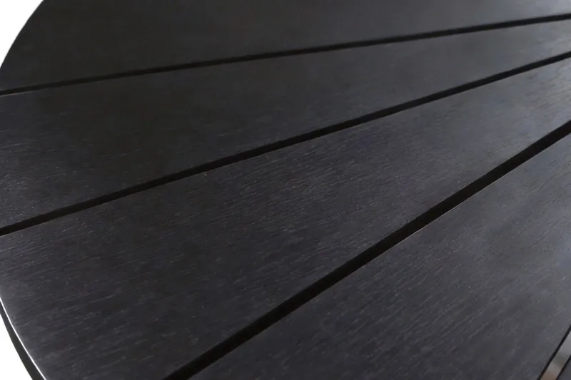 Tunis Runt Matbord utomhus 120 cm i aluminium metall - Svart - Utemöbler - Utebord & trädgårdsbord - Matbord utomhus