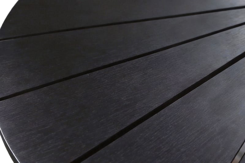 Tunis Runt Matbord utomhus 120 cm i aluminium metall - Svart - Utemöbler - Utebord & trädgårdsbord - Matbord utomhus