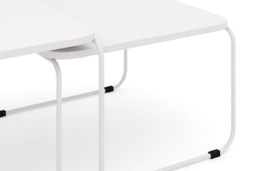 Usteryd Fyrkantigt satsbord utomhus 70x41x70 cm i stål / Metall - Beige - Utemöbler - Balkong - Balkongmöbler - Balkongbord