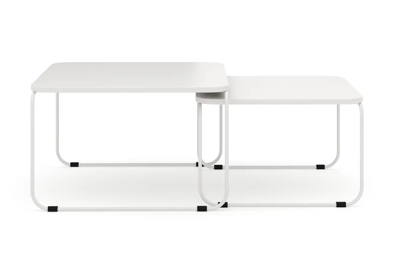 Usteryd Fyrkantigt satsbord utomhus 70x41x70 cm i stål / Metall - Beige - Utemöbler - Balkong - Balkongmöbler - Balkongbord