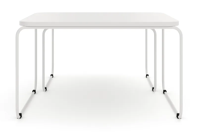 Usteryd Fyrkantigt satsbord utomhus 70x41x70 cm i stål / Metall - Beige - Utemöbler - Balkong - Balkongmöbler - Balkongbord