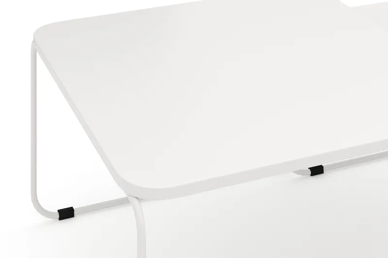 Usteryd Fyrkantigt satsbord utomhus 70x41x70 cm i stål / Metall - Beige - Utemöbler - Balkong - Balkongmöbler - Balkongbord