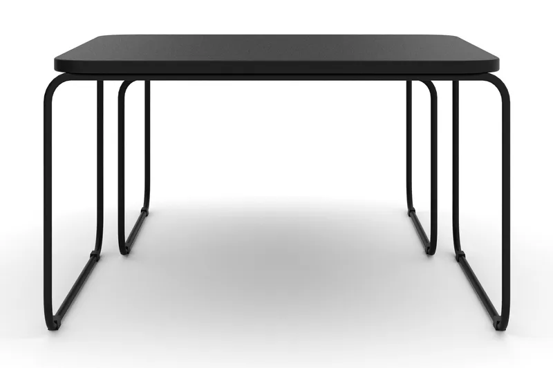Usteryd Fyrkantigt satsbord utomhus 70x41x70 cm i stål / Metall - Svart - Utemöbler - Balkong - Balkongmöbler - Balkongbord