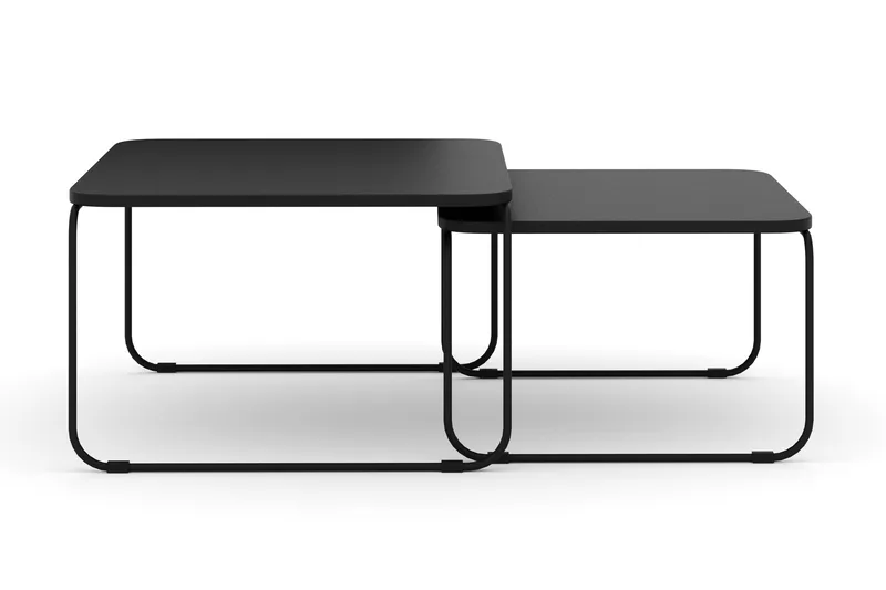 Usteryd Fyrkantigt satsbord utomhus 70x41x70 cm i stål / Metall - Svart - Utemöbler - Balkong - Balkongmöbler - Balkongbord
