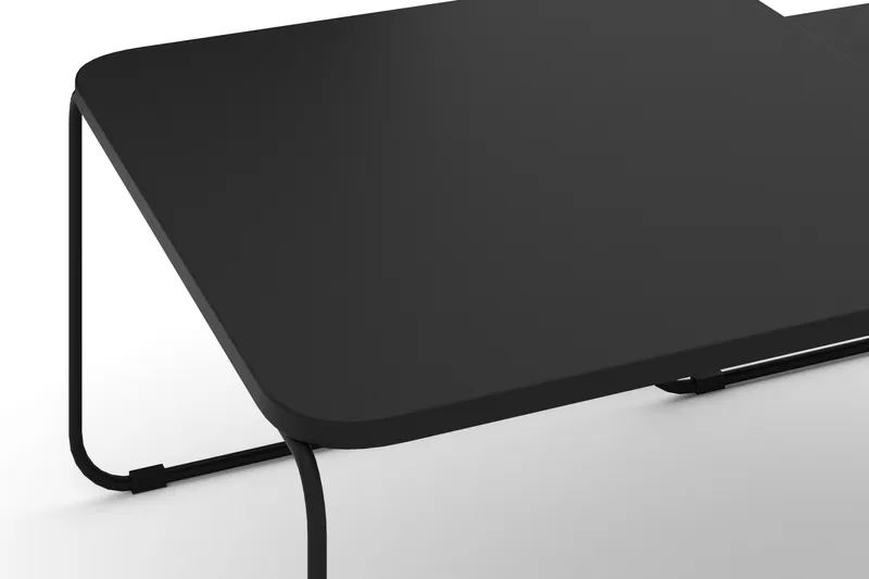Usteryd Fyrkantigt satsbord utomhus 70x41x70 cm i stål / Metall - Svart - Utemöbler - Balkong - Balkongmöbler - Balkongbord