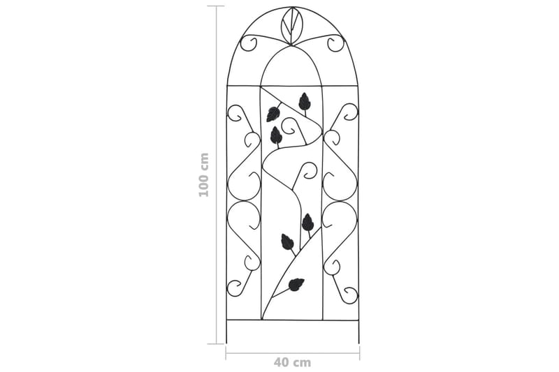 Växtstöd 3 st svart 40x100 cm järn - Svart - Trädgård & spabad - Utemiljö - Trädgårdsdekoration - Trädgårdsfigurer & trädgårdsprydnad