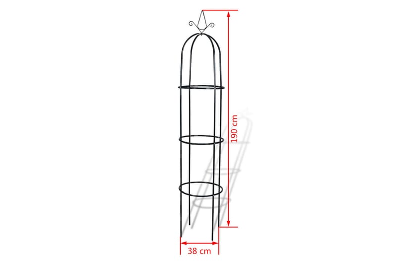 Växtstöd obelisk 2 st - Grön - Rosenbåge - Trädgårdsfigurer & trädgårdsprydnad