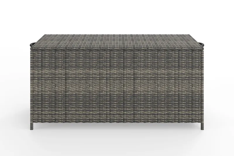 Zahara Dynbox utomhus i konstrotting med handtag 140x60x60 cm - Grå - Utemöbler - Dynförvaring & möbelskydd - Dynboxar & dynlådor