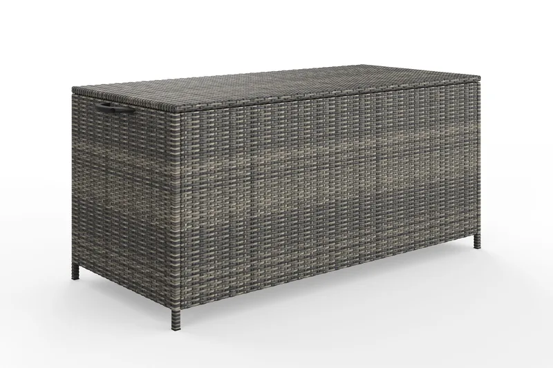 Zahara Dynbox utomhus i konstrotting med handtag 140x60x60 cm - Grå - Utemöbler - Dynförvaring & möbelskydd - Dynboxar & dynlådor
