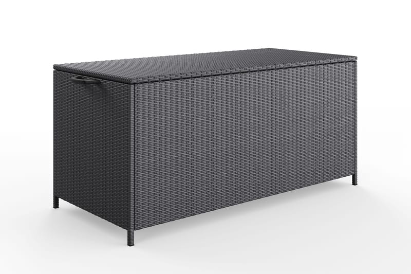 Zahara Dynbox utomhus i konstrotting med handtag 140x60x60 cm, Svart