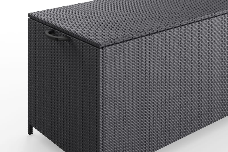 Zahara Dynbox utomhus i konstrotting med handtag 140x60x60 cm - Svart - Utemöbler - Dynförvaring & möbelskydd - Dynboxar & dynlådor