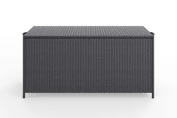 Zahara Dynbox utomhus i konstrotting med handtag 140x60x60 cm - Svart - Utemöbler - Dynförvaring & möbelskydd - Dynboxar & dynlådor