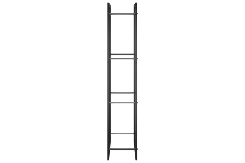beBasic Vedställ matt svart 50x28x132 cm stål - Förvaring - Småförvaring - Förvaringsställ - Vedställ & vedhylla