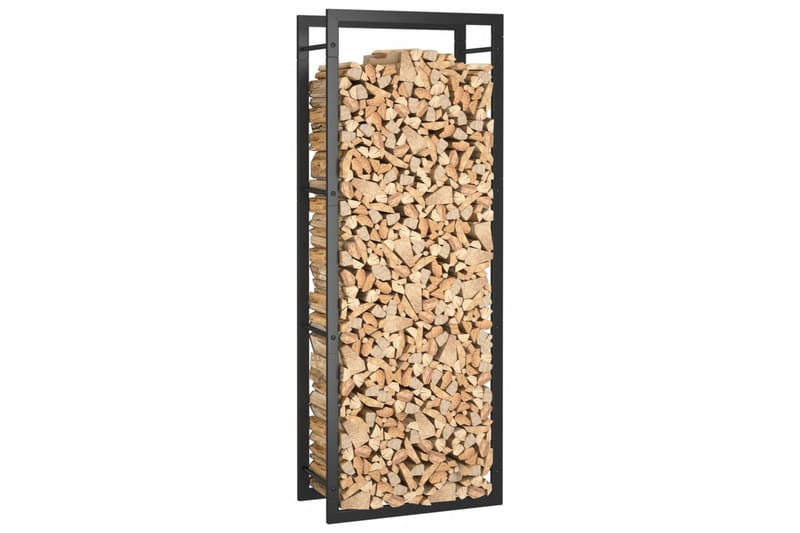 beBasic Vedställ matt svart 50x28x132 cm stål - Förvaring - Småförvaring - Förvaringsställ - Vedställ & vedhylla