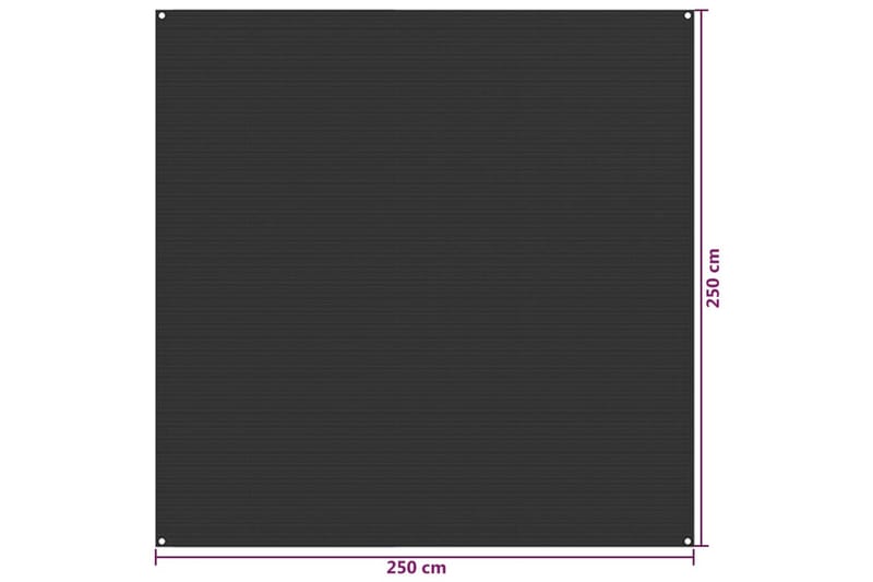 Tältmatta 250x250 cm antracit HDPE - Trädgårdstält & förvaringstält