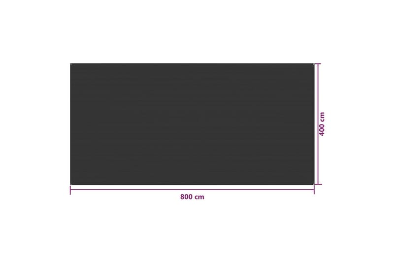 Tältmatta 400x800 cm antracit HDPE - Trädgård & spabad - Utemiljö - Förvaring utomhus - Trädgårdstält & förvaringstält