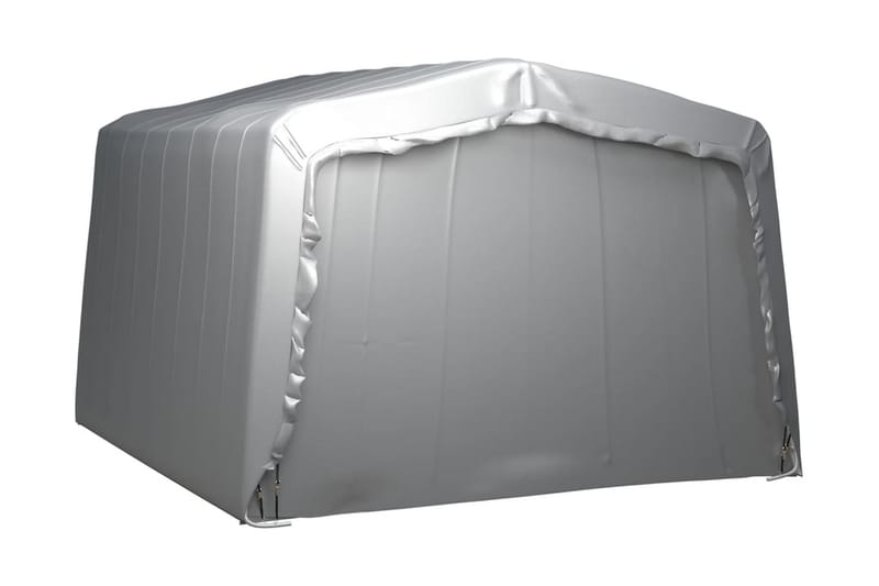 Förvaringstält 370x370 cm stål grå - Grå - Trädgårdstält & förvaringstält - Förrådstält