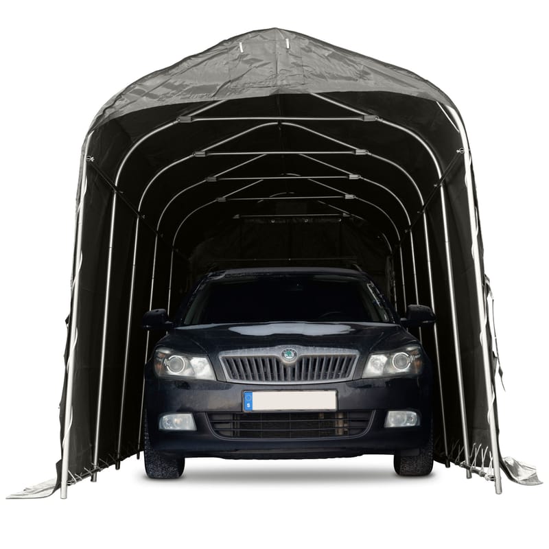 Garagetält 2,4x6m | 14,4m² - 500g/m² | PVC - Grå - Trädgård & spabad - Utemiljö - Förvaring utomhus - Trädgårdstält & förvaringstält