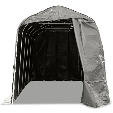Garagetält 2,4x6m | 14,4m² - 500g/m² | PVC - Grå - Trädgård & spabad - Utemiljö - Förvaring utomhus - Trädgårdstält & förvaringstält