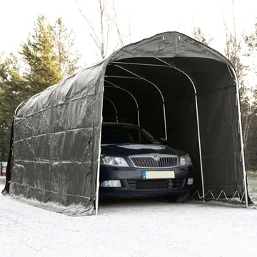 Garagetält 2,4x6m | 14,4m² - 500g/m² | PVC - Grå - Trädgård & spabad - Utemiljö - Förvaring utomhus - Trädgårdstält & förvaringstält