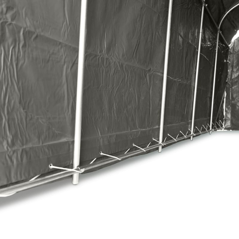 Garagetält 2,4x6m | 14,4m² - 500g/m² | PVC - Grå - Trädgård & spabad - Utemiljö - Förvaring utomhus - Trädgårdstält & förvaringstält
