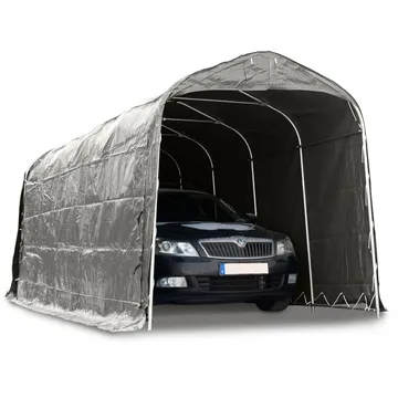 Garagetält 2,4x6m | 14,4m² - 500g/m² | PVC - Grå - Trädgård & spabad - Utemiljö - Förvaring utomhus - Trädgårdstält & förvaringstält