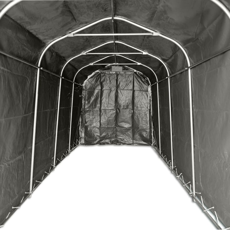 Garagetält 2,4x6m | 14,4m² - 500g/m² | PVC - Grå - Trädgård & spabad - Utemiljö - Förvaring utomhus - Trädgårdstält & förvaringstält