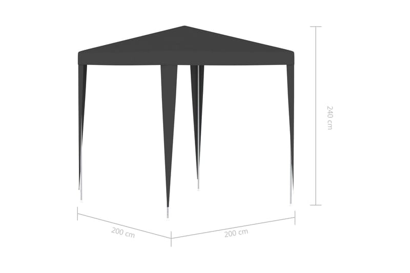 Partytält 2x2 m antracit - Grå - Partytält - Trädgårdstält & förvaringstält