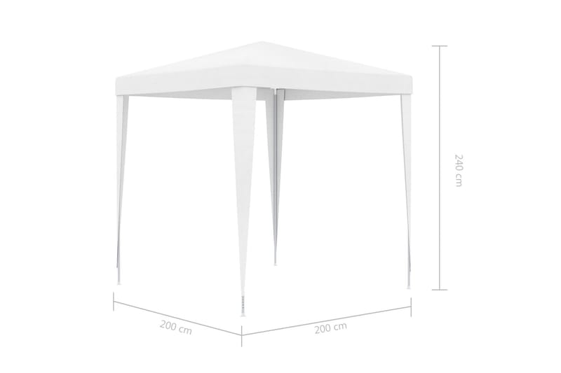 Partytält 2x2 m vit - Vit - Partytält - Trädgårdstält & förvaringstält