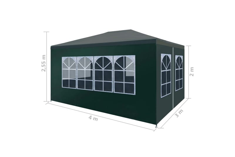 Partytält 3x4 m grön - Grön - Partytält - Trädgårdstält & förvaringstält