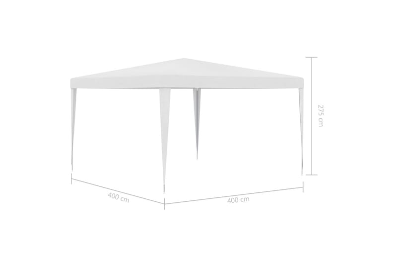 Partytält 4x4 m vit - Vit - Partytält - Trädgårdstält & förvaringstält