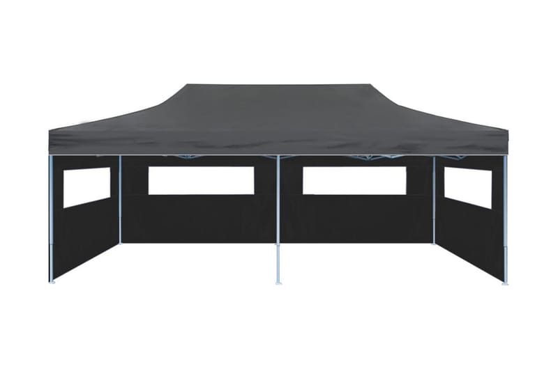 Pop-Up hopfällbart partytält med sidoväggar 3x6 m antracit - Grå - Trädgård & spabad - Utemiljö - Förvaring utomhus - Trädgårdstält & förvaringstält - Partytält