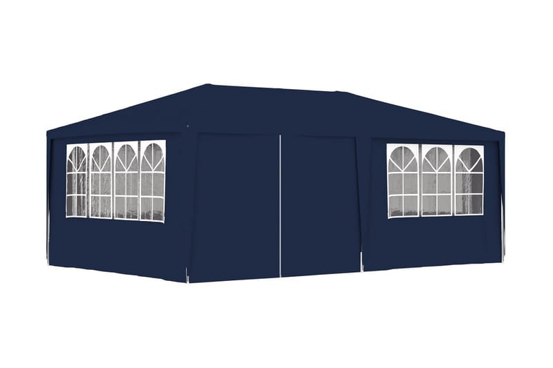 Professionellt partytält med väggar 4x6 m blå 90 g/m² - Blå - Trädgård & spabad - Utemiljö - Förvaring utomhus - Trädgårdstält & förvaringstält - Partytält