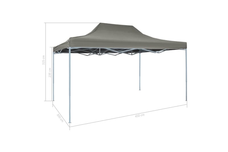 Pop-Up hopfällbart tält 3x4,5 m antracit - Grå - Trädgård & spabad - Utemiljö - Förvaring utomhus - Trädgårdstält & förvaringstält