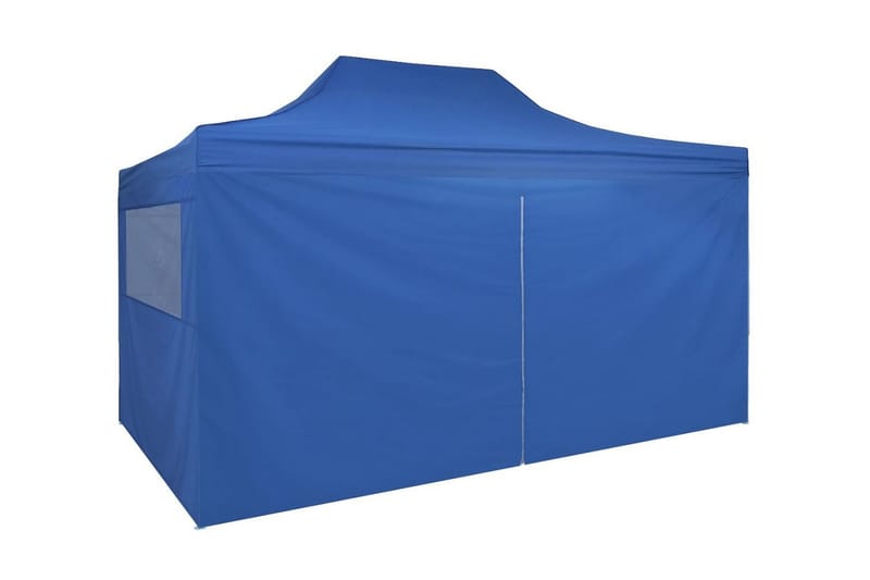 Pop-Up hopfällbart partytält med 4 sidoväggar 3x4,5 m blå - Blå - Trädgård & spabad - Utemiljö - Förvaring utomhus - Trädgårdstält & förvaringstält - Partytält