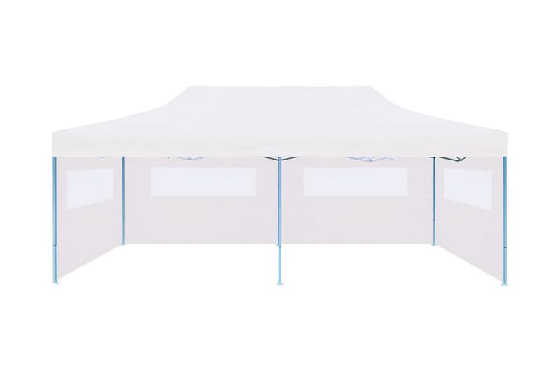 Pop-Up hopfällbart partytält med sidoväggar 3x6 m stål vit - Vit - Trädgård & spabad - Utemiljö - Förvaring utomhus - Trädgårdstält & förvaringstält - Partytält