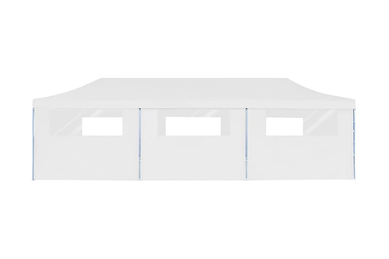 Pop-Up hopfällbart partytält med 8 sidoväggar 3x9 m vit - Vit - Trädgård & spabad - Utemiljö - Förvaring utomhus - Trädgårdstält & förvaringstält - Partytält