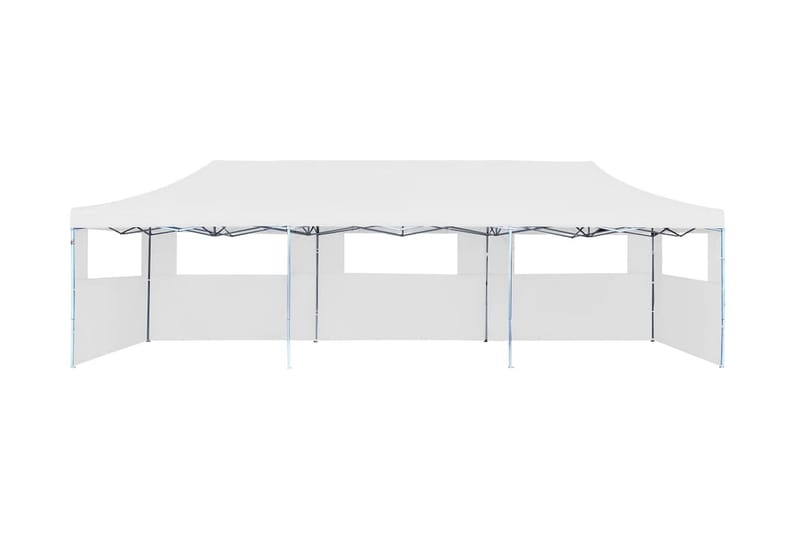Pop-Up hopfällbart partytält med 5 sidoväggar 3x9 m vit - Vit - Trädgård & spabad - Utemiljö - Förvaring utomhus - Trädgårdstält & förvaringstält - Partytält