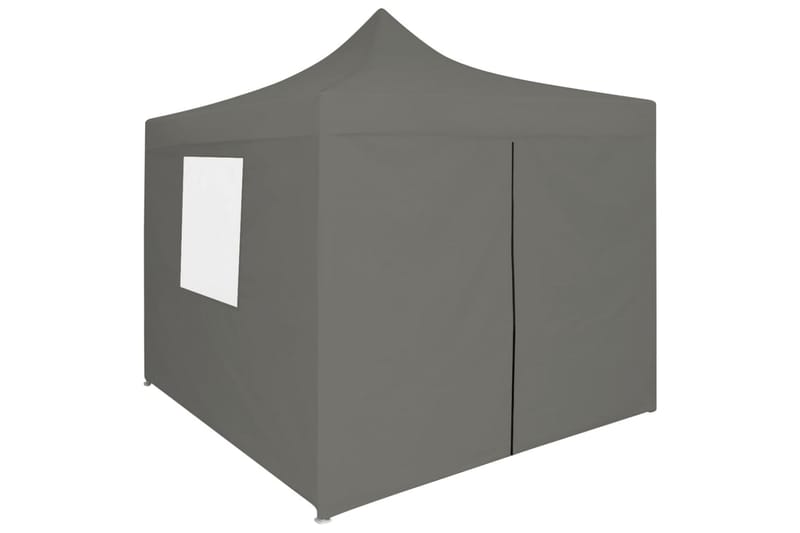 Pop-Up hopfällbart partytält med 4 sidoväggar 3x3 m antracit - Grå - Trädgård & spabad - Utemiljö - Förvaring utomhus - Trädgårdstält & förvaringstält - Partytält