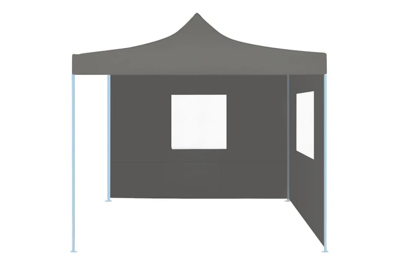 Pop-Up hopfällbart partytält med 2 sidoväggar 3x3 m antracit - Grå - Trädgård & spabad - Utemiljö - Förvaring utomhus - Trädgårdstält & förvaringstält