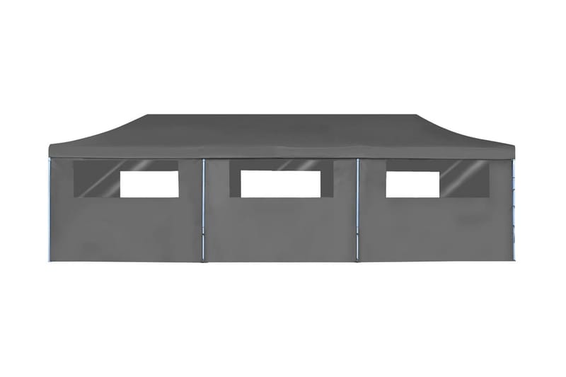 Pop-Up hopfällbart partytält med 8 sidoväggar 3x9 m antracit - Antracit - Trädgård & spabad - Utemiljö - Förvaring utomhus - Trädgårdstält & förvaringstält - Partytält