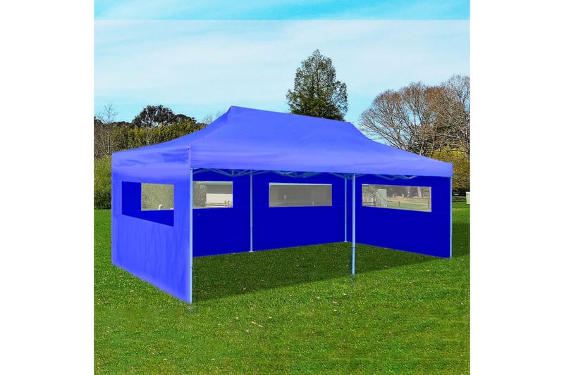 Pop-up partytält hopfällbart 3x6 m blå - Blå - Trädgård & spabad - Utemiljö - Förvaring utomhus - Trädgårdstält & förvaringstält - Partytält