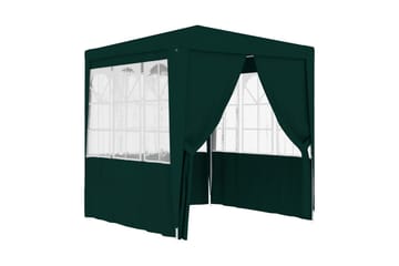 Professionellt partytält med väggar 2x2 m grön 90 g/m²