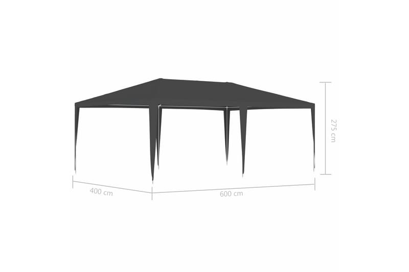 Professionellt partytält 4x6 m antracit 90 g/m² - Grå - Partytält - Trädgårdstält & förvaringstält