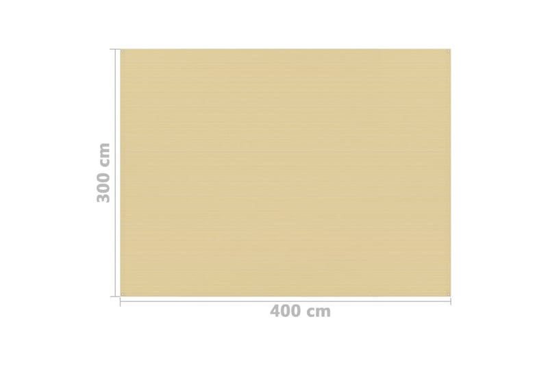 Tältmatta 300x400 cm beige - Beige - Trädgårdstält & förvaringstält
